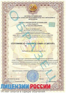 Образец сертификата соответствия аудитора Егорлык Сертификат ISO 13485